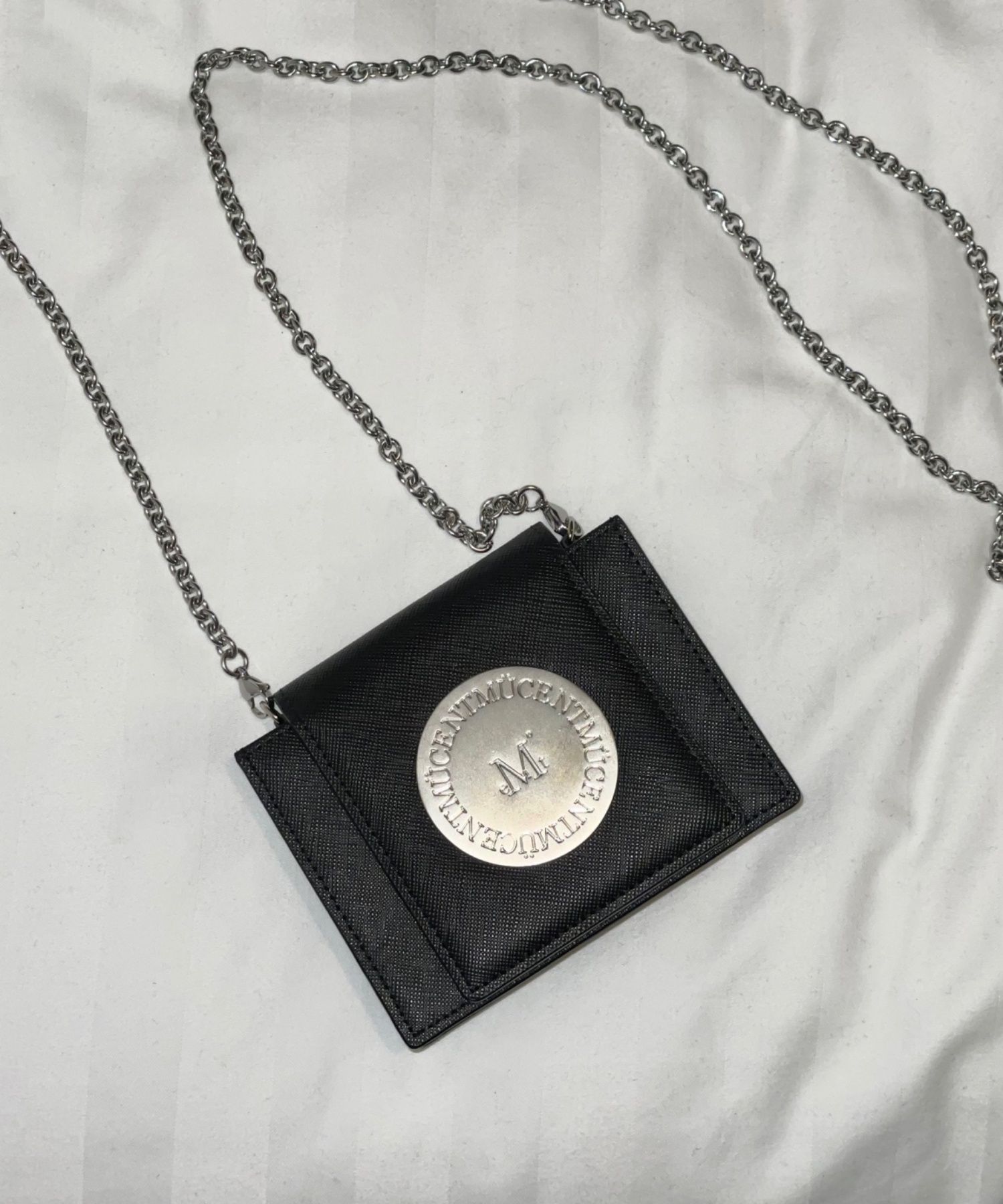 MUCENT☆大人気♪3-way chain mini crossbody bag MUSINSA | MUCENT Round Metal Logo 3 Way Chain Mini Crossbody