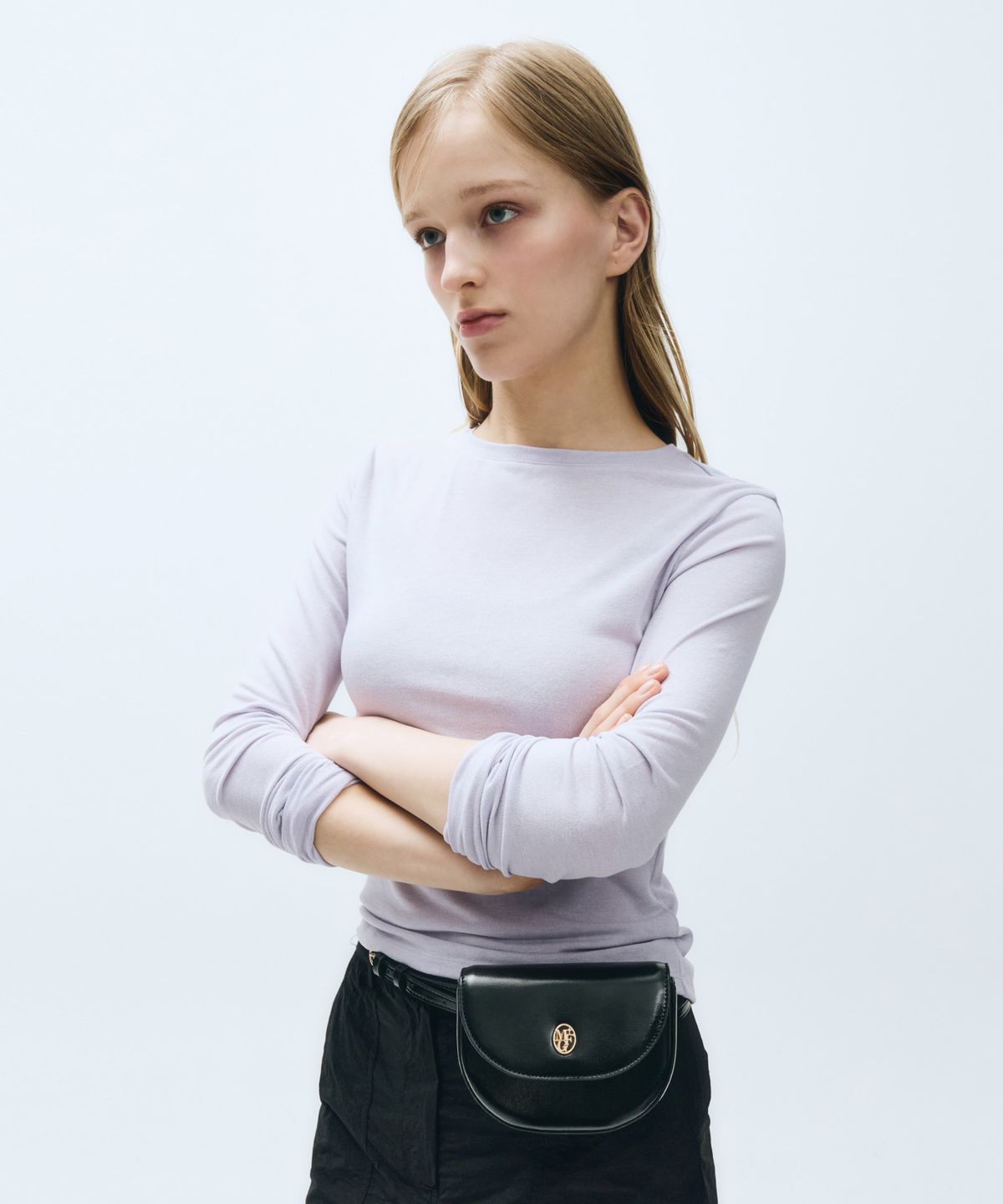 마리떼 프랑소와 저버(MARITHÉ + FRANҪOIS GIRBAUD) W BACK POINT LONG SLEEVE TOP light purple