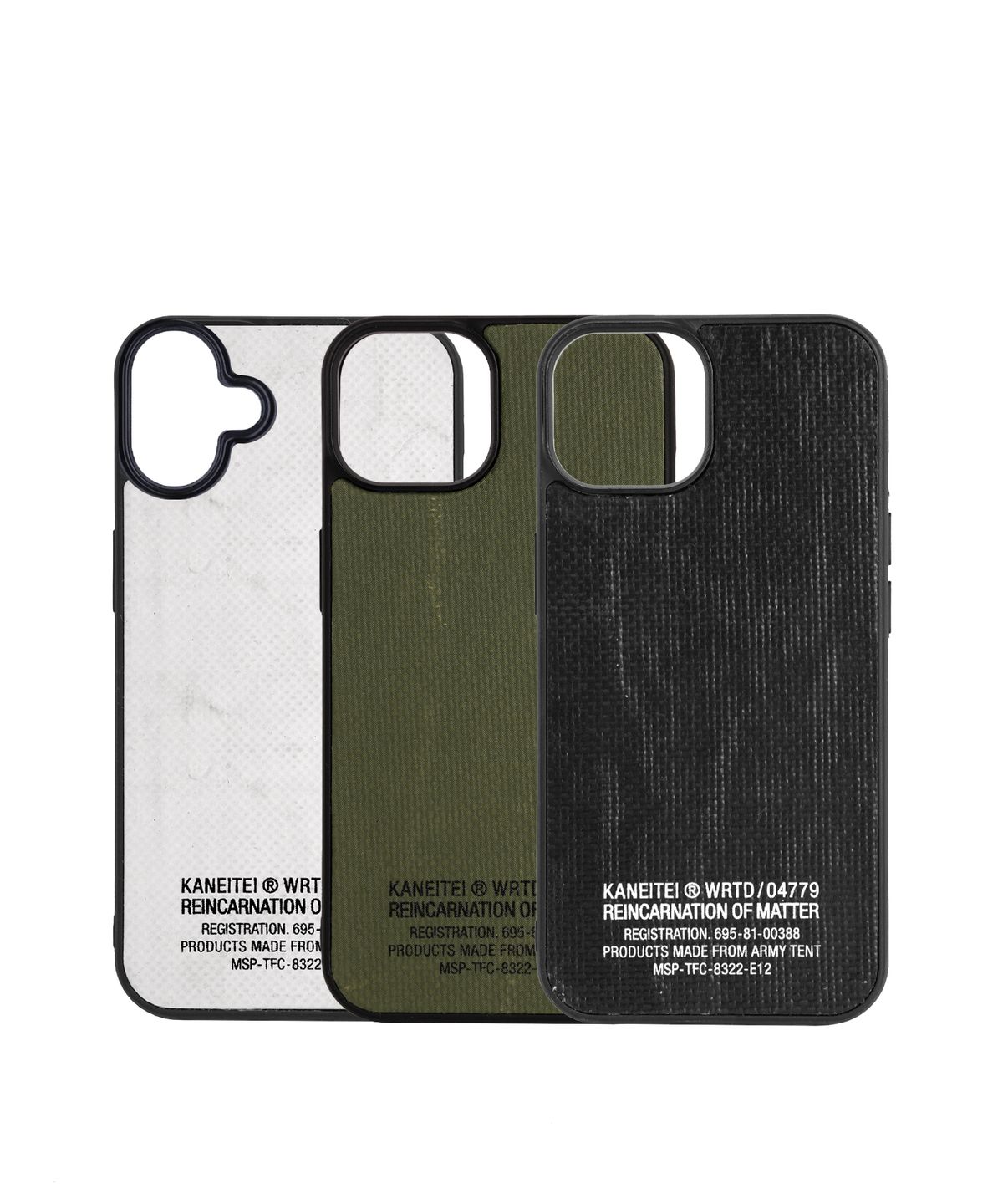 카네이테이(KANEITEI) LETTERING PRINT IPHONE CASE / UPCYCLED