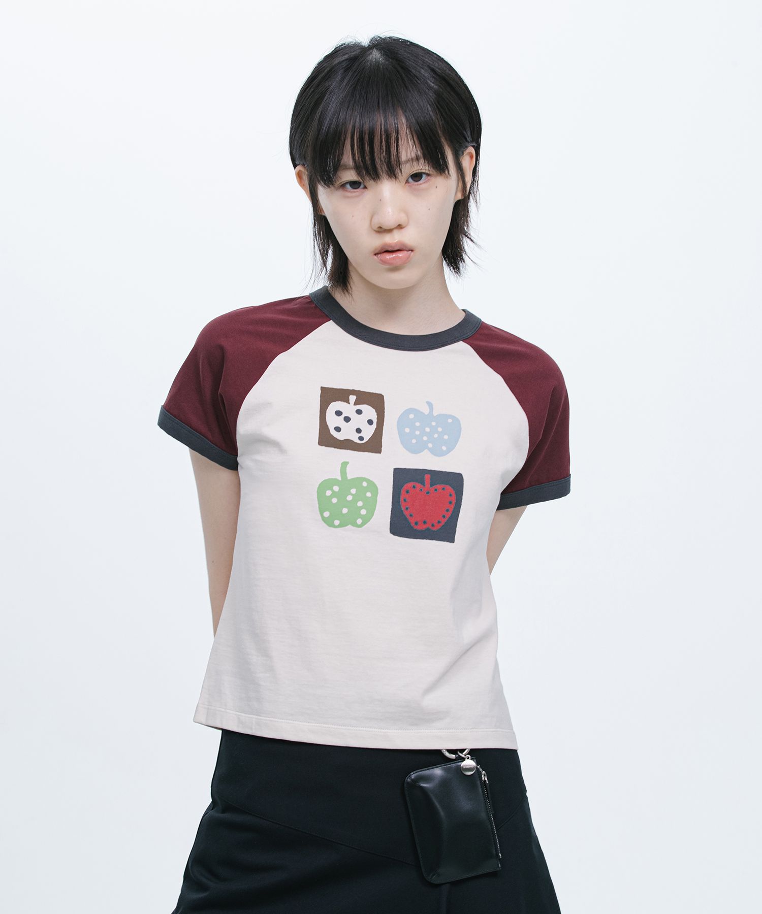 ◆OHESHIO◆ DOT BUG PATCHY TSHIRT IVORY 25SS-12011OD ◇OHESHIO◇ DOT BUG PATCHY TSHIRT IVORY 25SS-12011OD