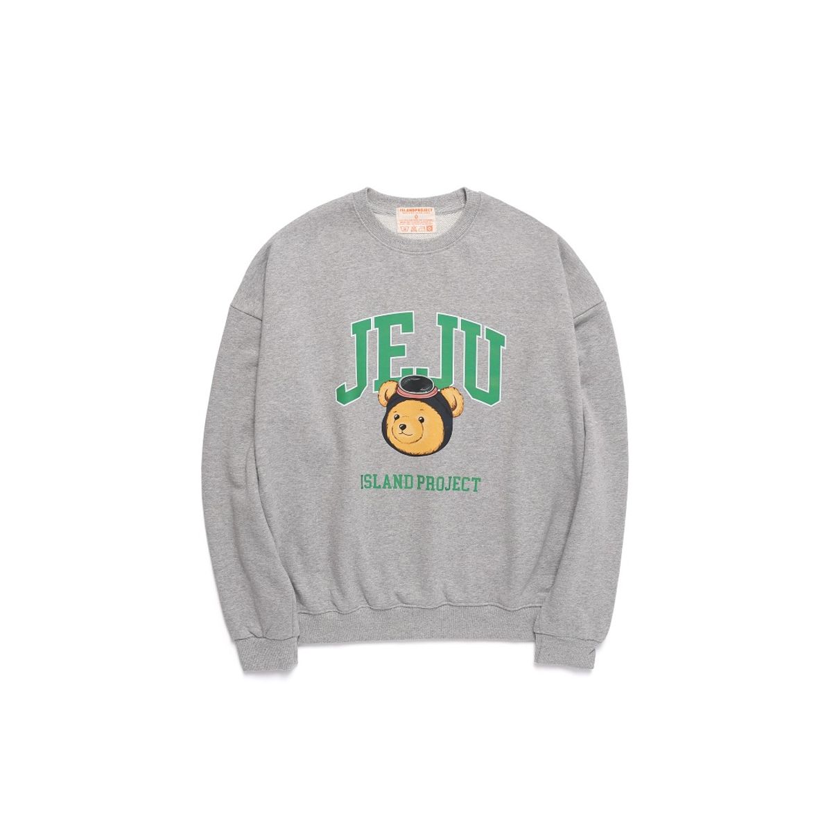 아일랜드 프로젝트(ISLAND PROJECT) Diver Bear Jeju Head Sweatshirt - Gray
