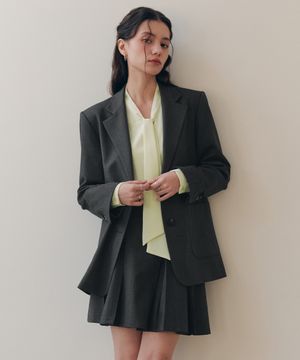 백 포인트 헤니 자켓 / 차콜