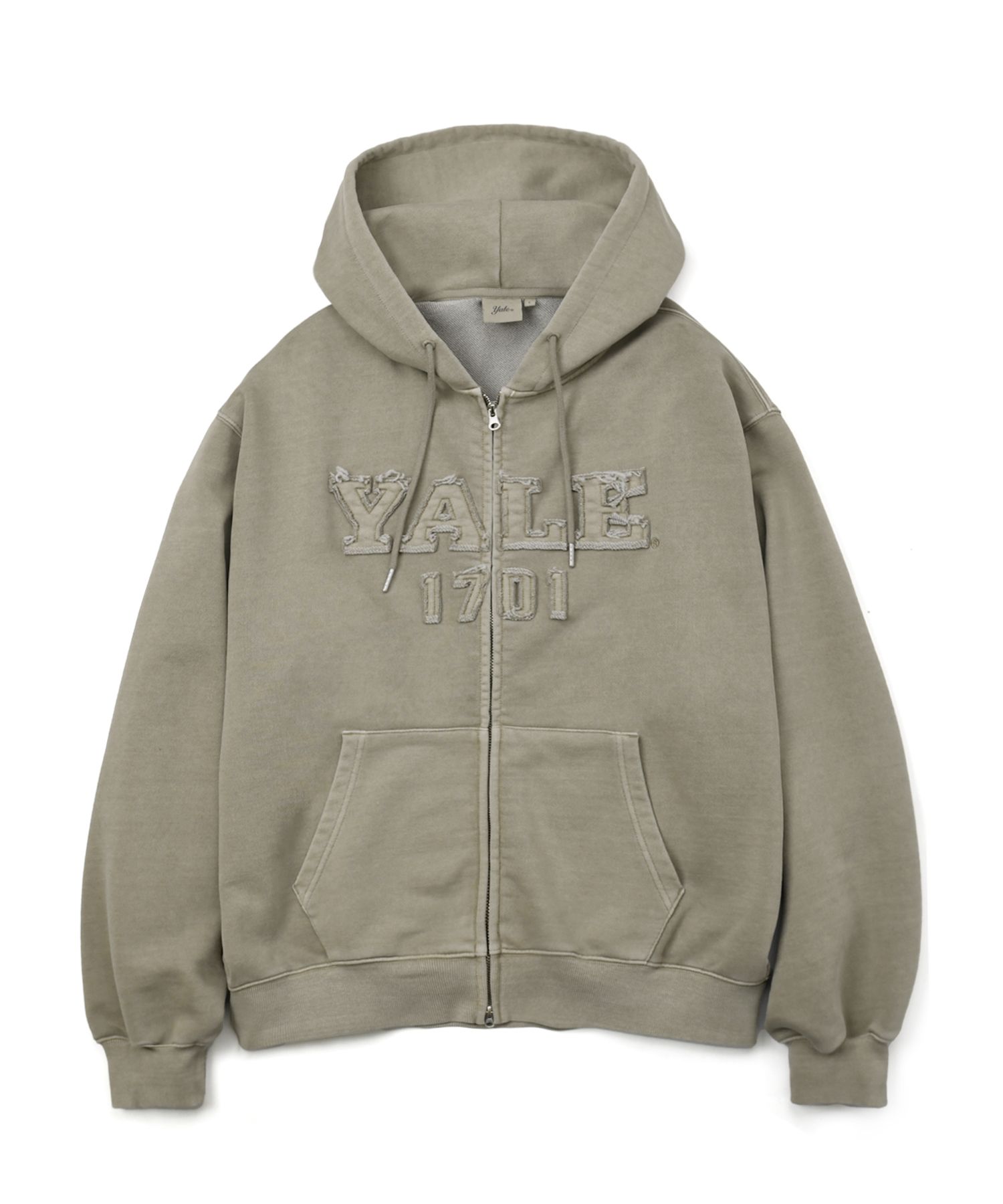 ★YALE ★ PIGMENT APPLIQUE HOOD ZIP-UP 3038_KIDS_RELAX_ZIP_HOOD_BLACK