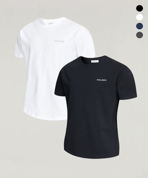 [2pack] 프리미엄 머슬핏 스몰로고 티셔츠