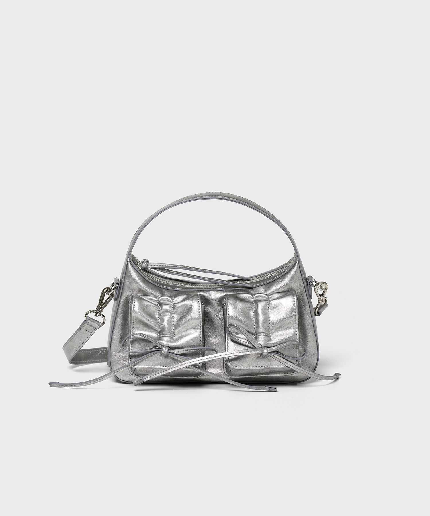 [SAINTPAIN] ★25SS★CRINKLE LEATHER HOBO BAG MUSINSA | SAINTPAIN SP Crinkle Leather Hobo Bag Silver