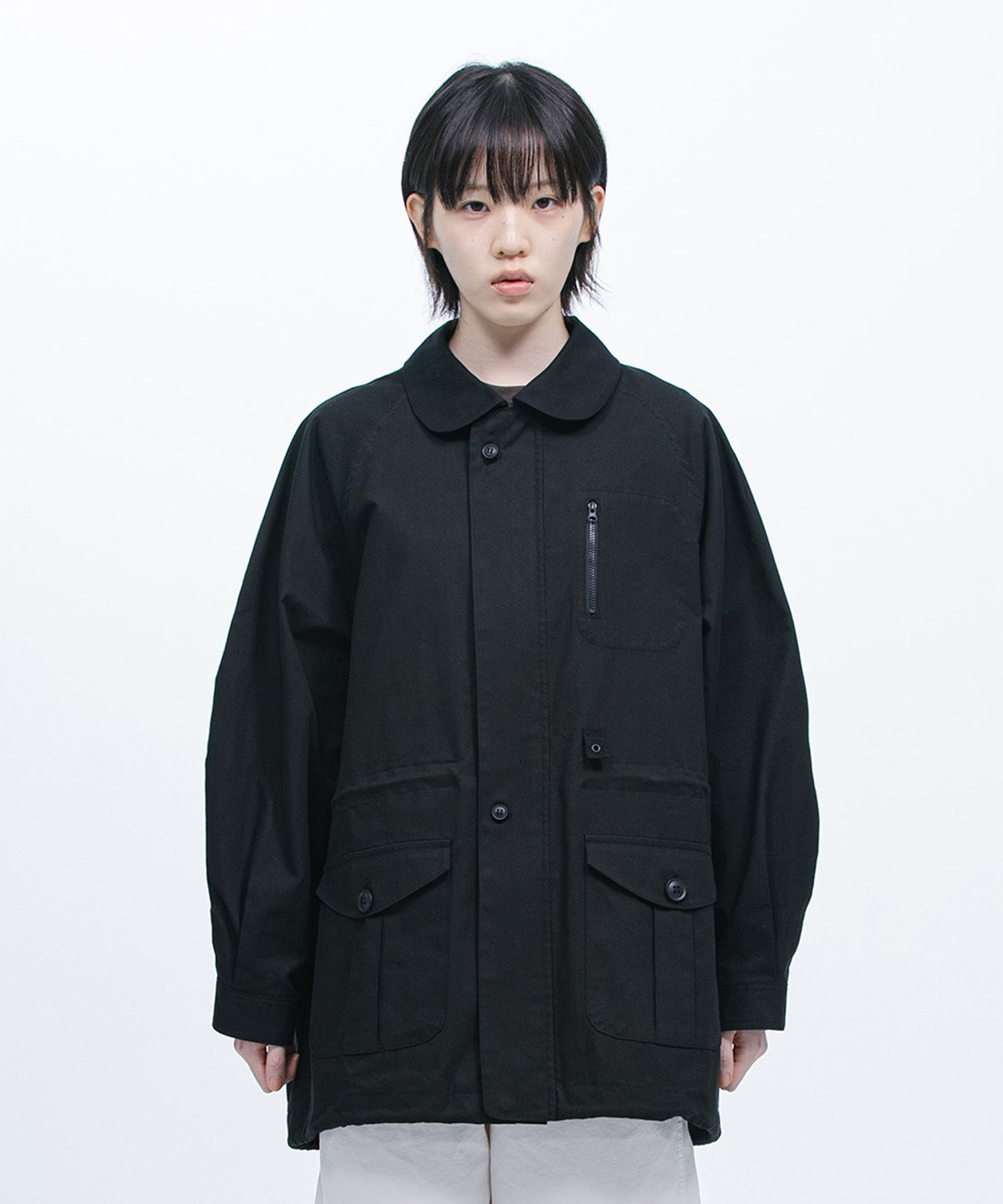 【OHESHIO】25ss TRENCH COLLAR JUMPER MUSINSA | OHESHIO TRENCH COLLAR JUMPER, BLACK