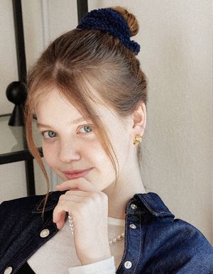 시크 커브드 허기 귀걸이