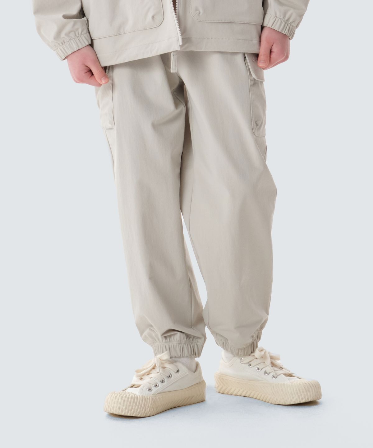 스노우피크 어패럴 키즈(SNOWPEAK APPAREL KIDS) 키즈 라고 에어 조거 팬츠 (S25SKTPT80) Light Beige