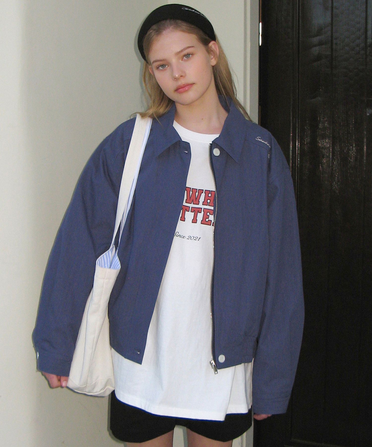 [SOMEWHERE BUTTER]★25SS★韓国人気★Salt Bomber Jacket MUSINSA | SOMEWHEREBUTTER Salt Bomber Jacket - Vintage Blue