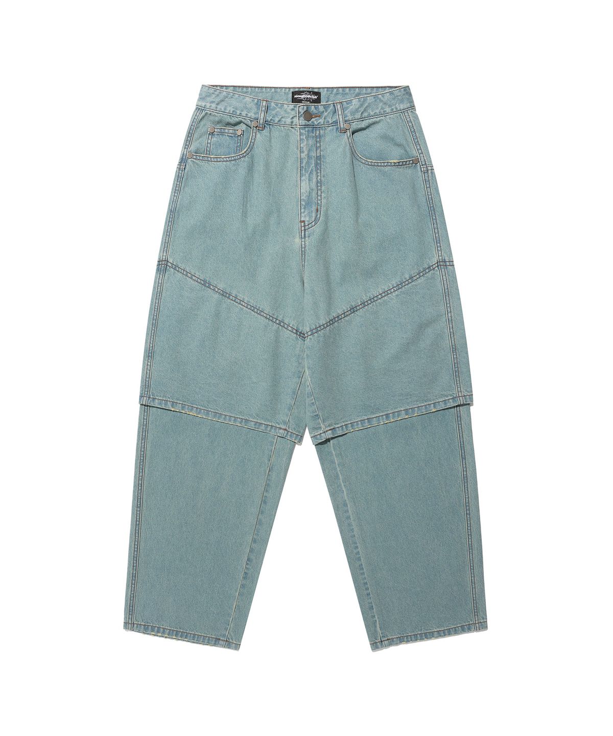 나이스고스트클럽(NICEGHOSTCLUB) LAYERED WASHED JEANS_LIGHT BLUE(NG2FSUD100A)