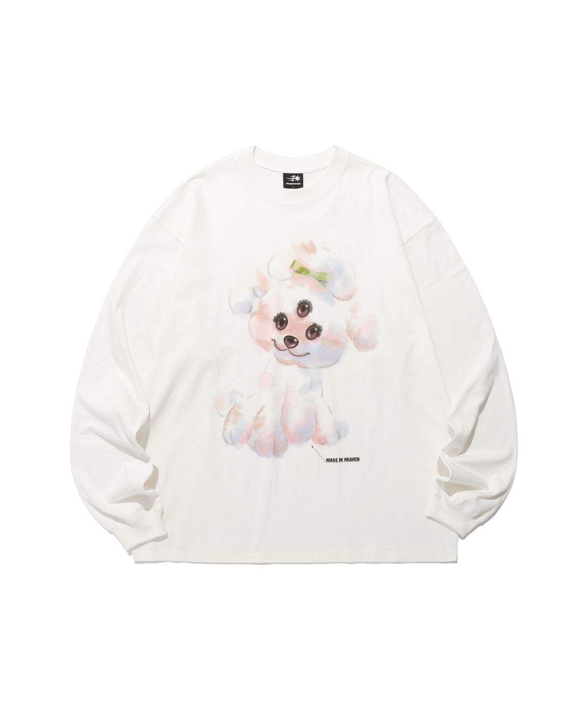 나이스고스트클럽(NICEGHOSTCLUB) 3EYES DOG BIG BIG L/S TEE_WHITE(NG2FSUT551A)