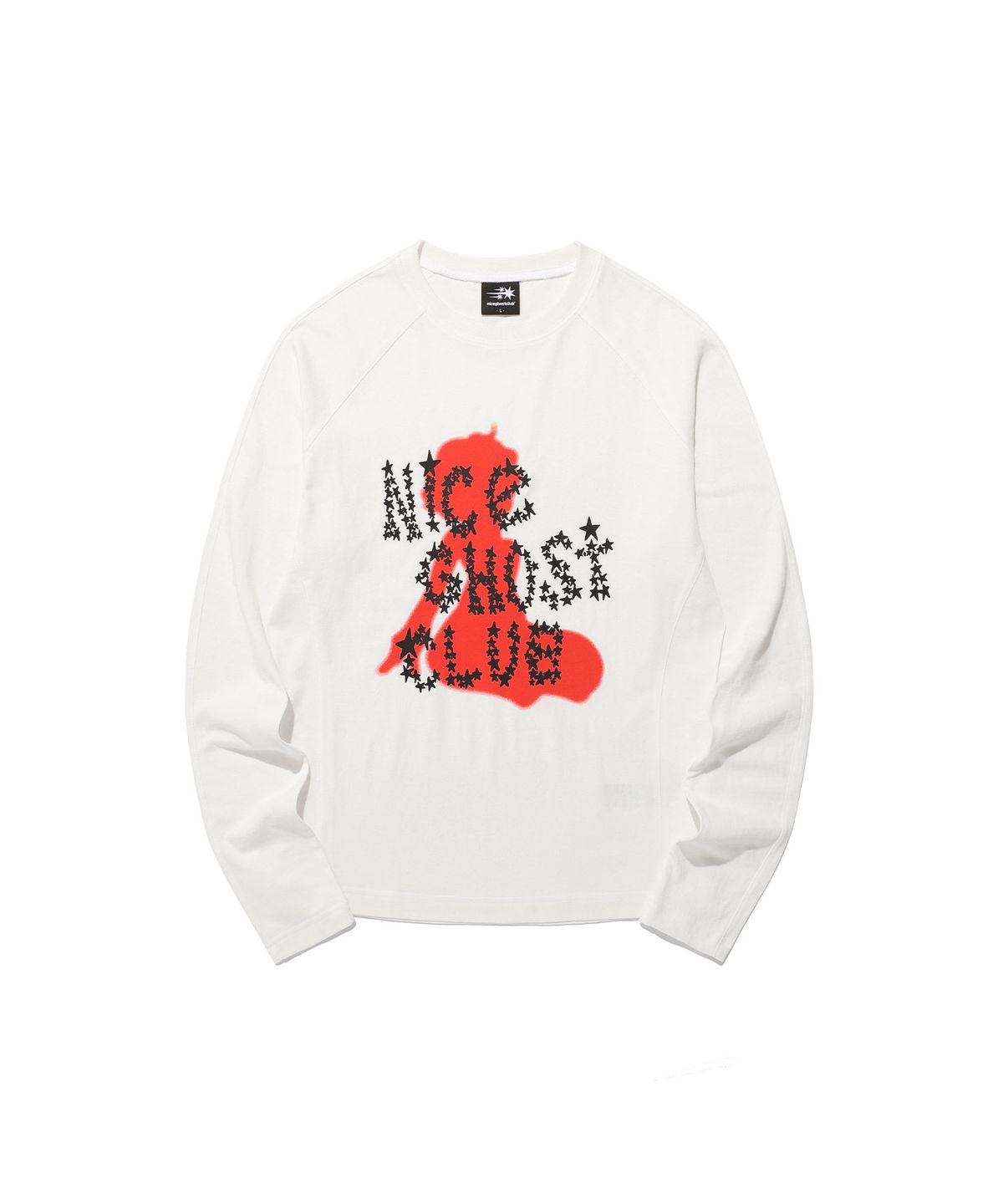 나이스고스트클럽(NICEGHOSTCLUB) STAR LOGO SLIM L/S TEE_WHITE(NG2FSUT553A)