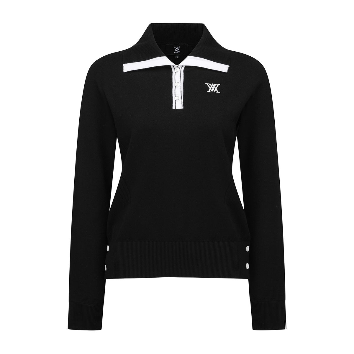 어뉴골프(ANEW GOLF) WOMEN SP COLLAR POINT SWEATER_BK