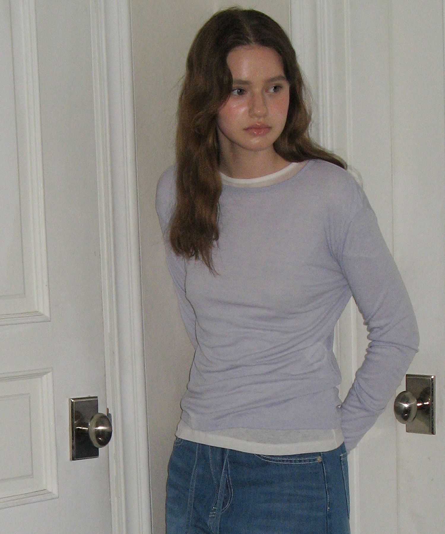 [SOMEWHERE BUTTER]★25SS★Daily See-Through Long Top MUSINSA | SOMEWHEREBUTTER Daily See-Through Long Top - Light