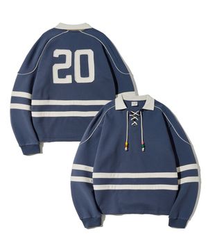 비즈 스트링 하키 롱슬리브_빈티지 네이비