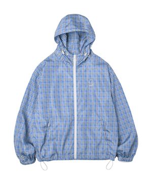 베어키링 체크 윈드 브레이커_블루
