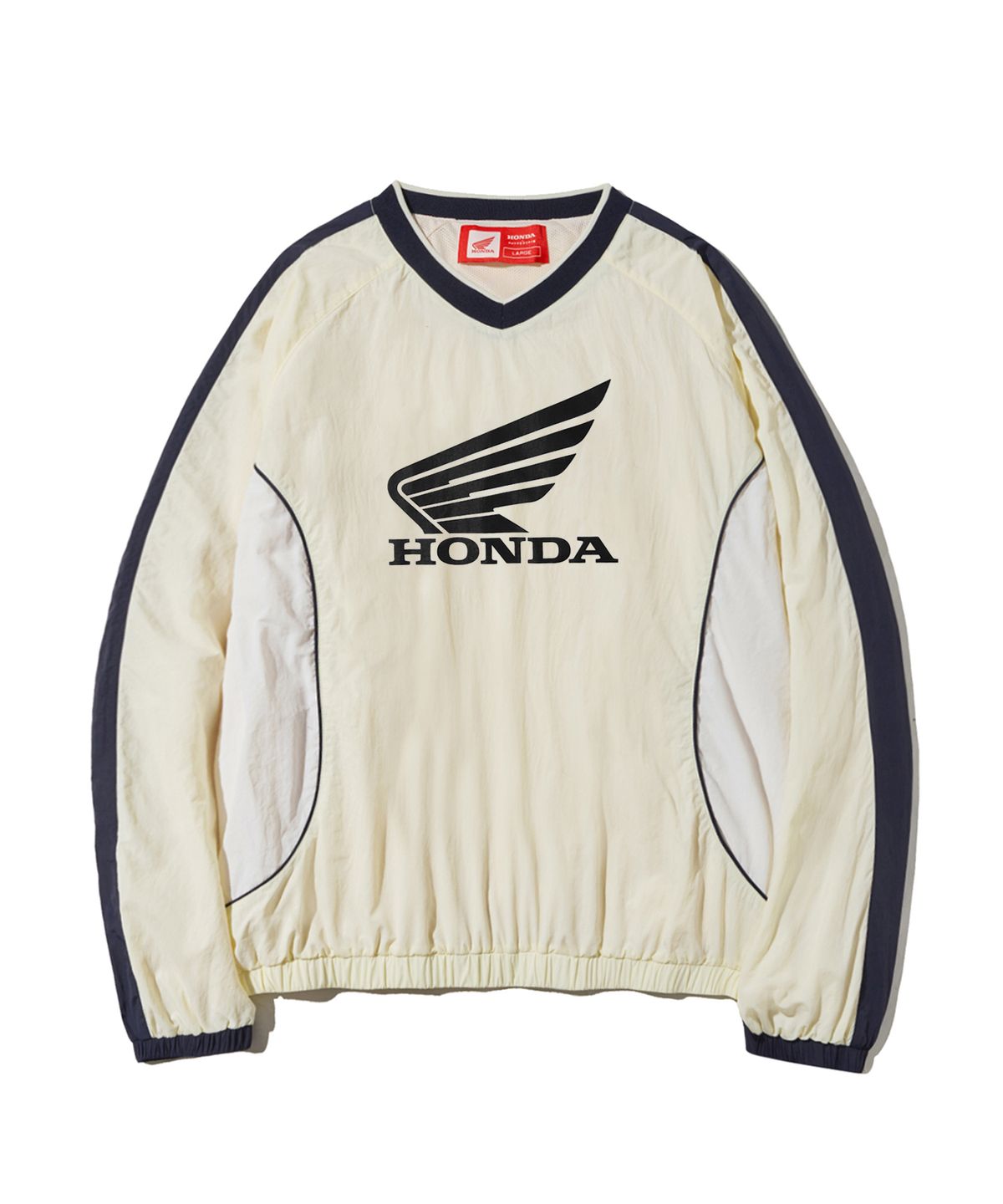 핍스 모터사이클(PHYPS MOTORCYCLE) Honda Sporty Line Track nylon Long sleeve_Ivory
