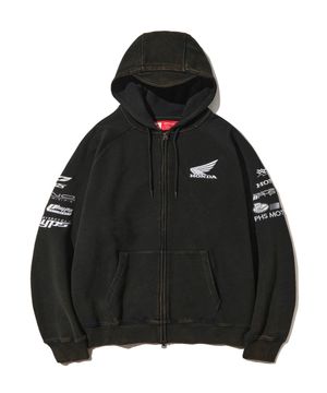 Honda Racing Hoodie Cap Zip-up_Black