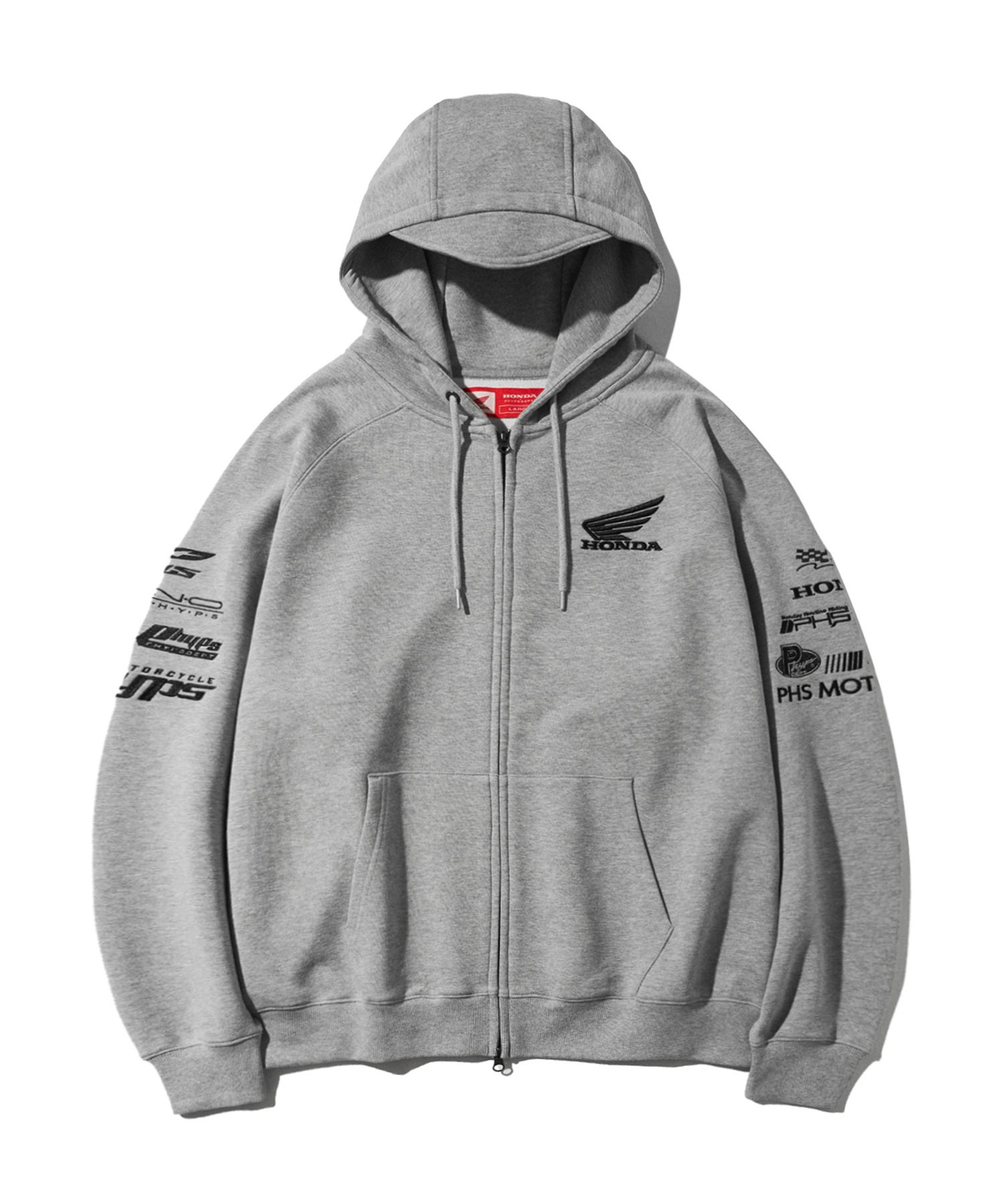 MUSINSA | Honda Motorcycle Honda Racing Hoodie Cap Zip-up_Gray