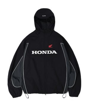 Honda Hoodie Cap Track Jacket_Black
