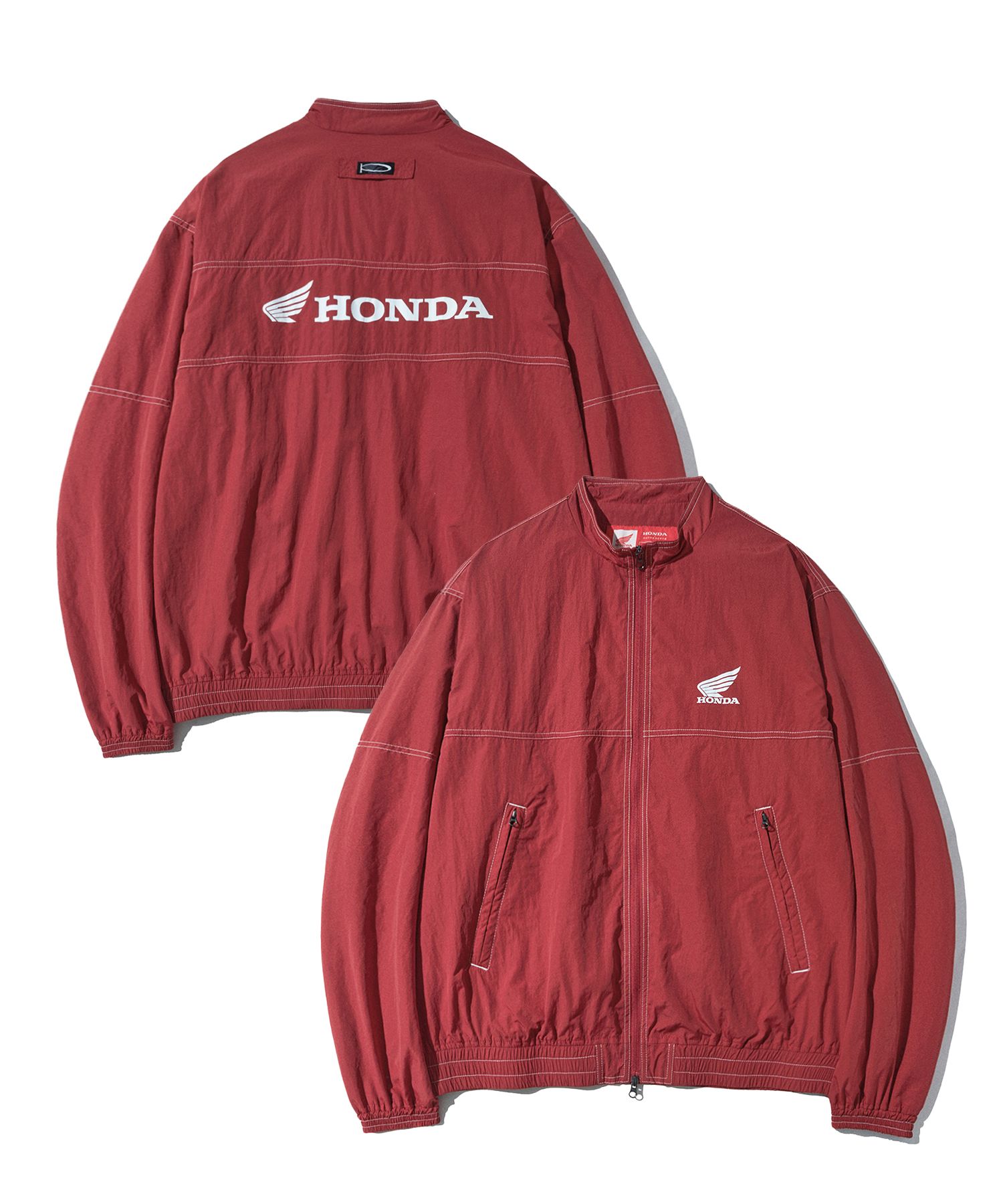 MUSINSA | HONDA MOTORCYCLE APPAREL Honda Nylon Stitch Track Jacket_Red