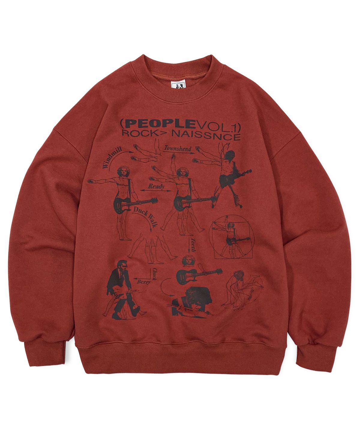 디파이클럽로버스(DEFYCLUBROBBERS) Rock Naissnce Sweatshirt (Brick)