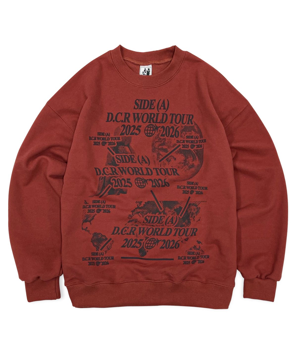 디파이클럽로버스(DEFYCLUBROBBERS) World Tour Sweatshirt (Brick)