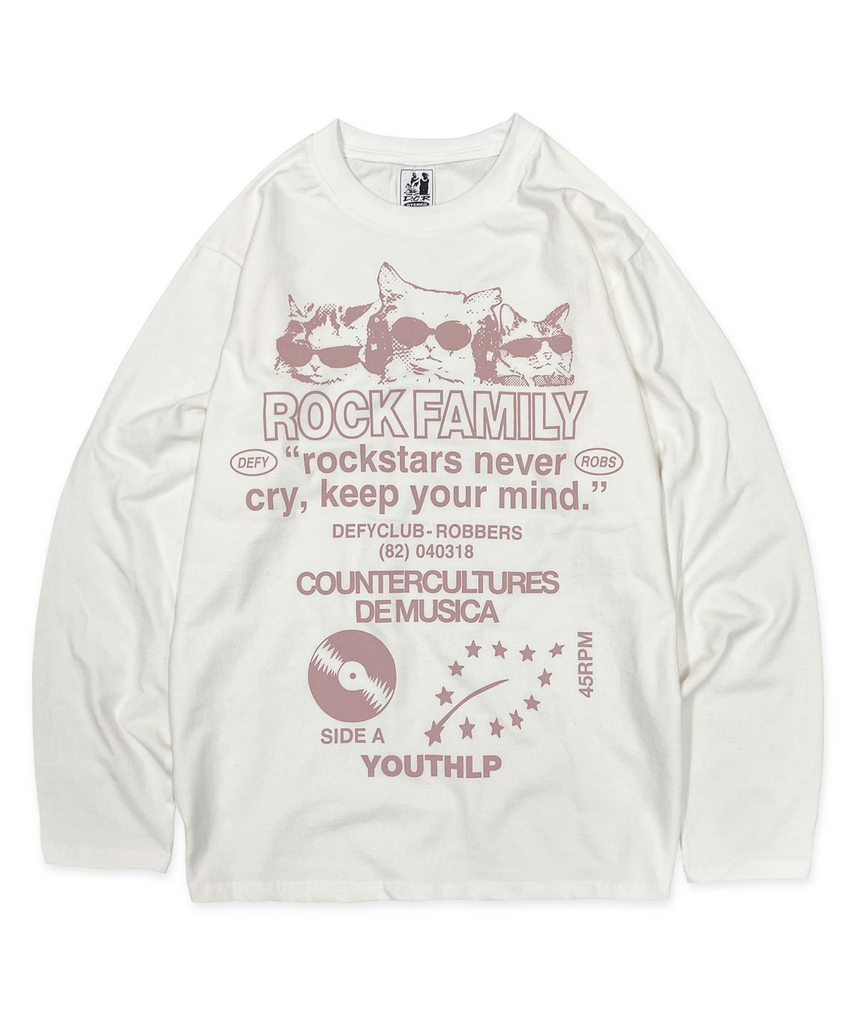 디파이클럽로버스(DEFYCLUBROBBERS) Rock Family Long Sleeves (Indi Pink)