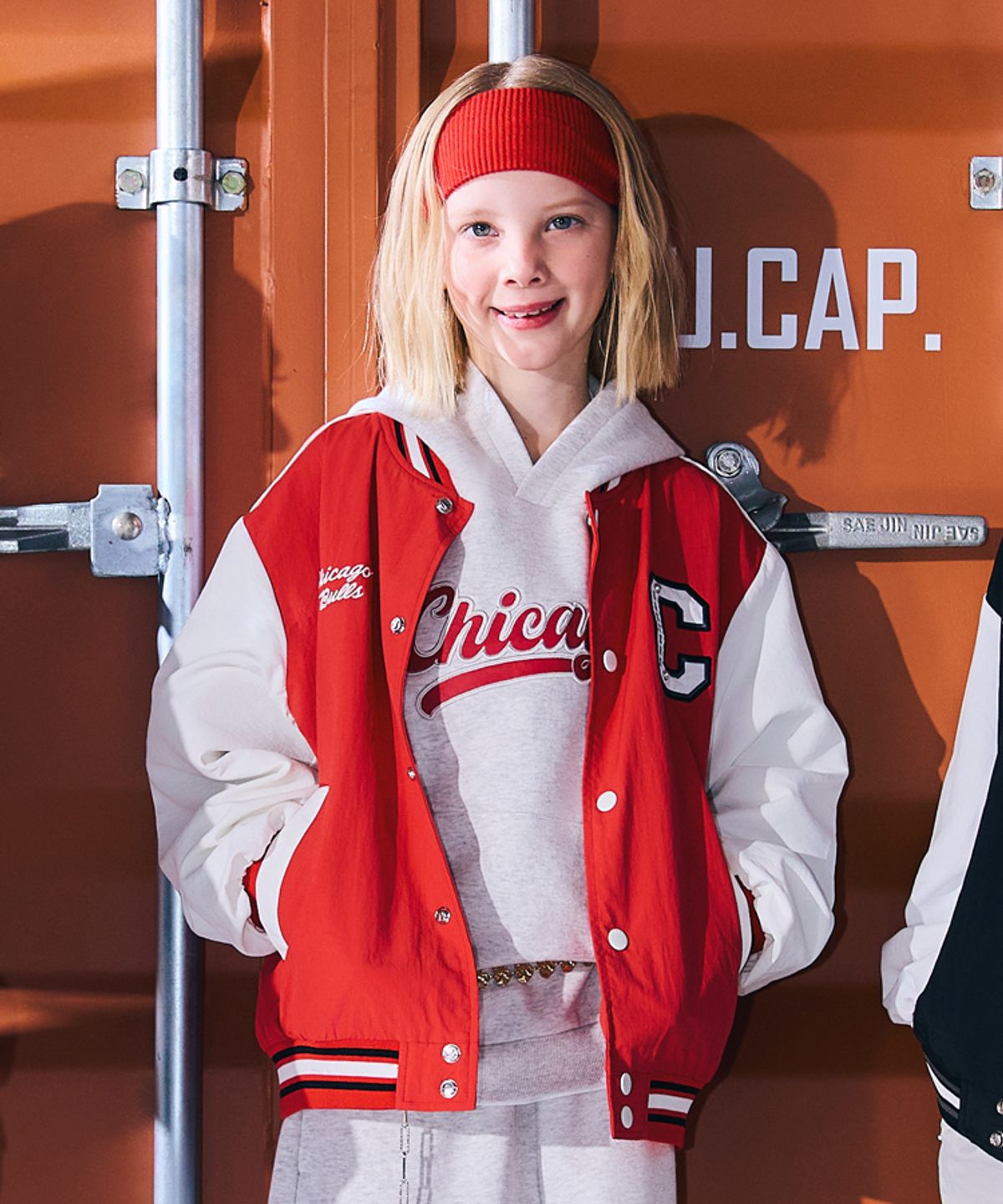 엔비에이 키즈(NBA KIDS) CHI 팀 아트웍 후디(K251TH040P) 멜란지 그레이