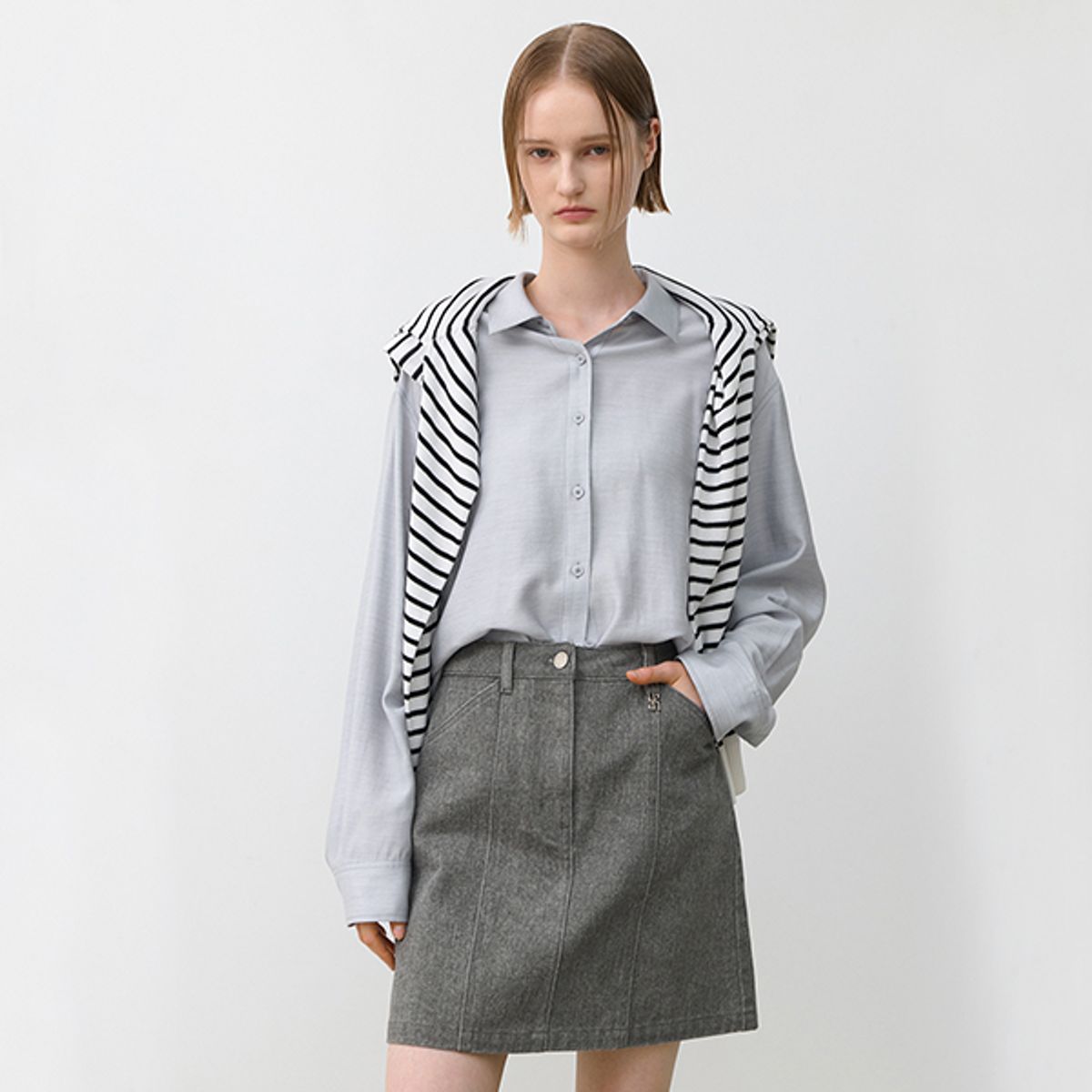 아틀리에 나인(ATELIER NAIN) ESSENTIAL PIGMENT MINI SKIRT(SK-5004)