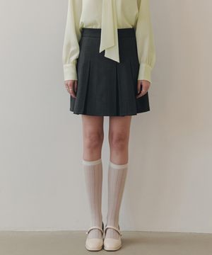 [2컬러] 헤니 플리츠 스커트