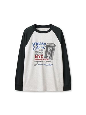 여성) 라글란 그래픽 긴팔티 (루즈핏)_MSF2TS2015