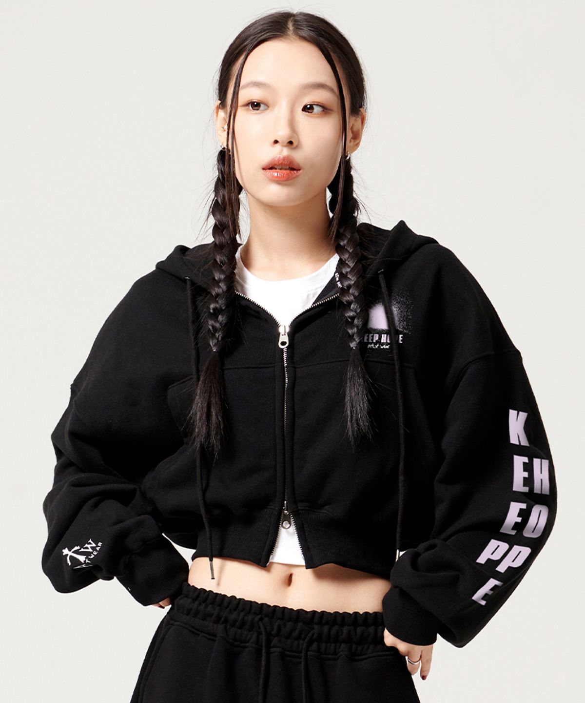 아티스트웨어(ARTISTWEAR) [ATW] 킵홉 크롭 후드집업
