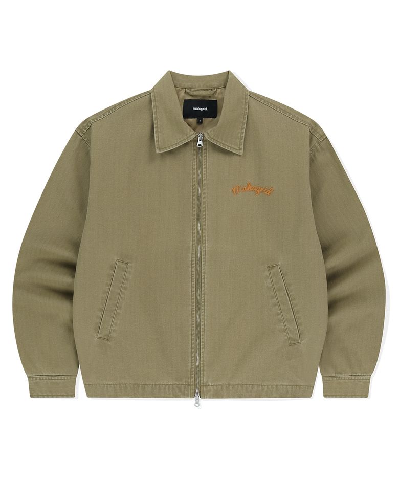 WASHED DRIZZLER BLOUSON JACKET OLIVE(MG2FSMJ248A)
