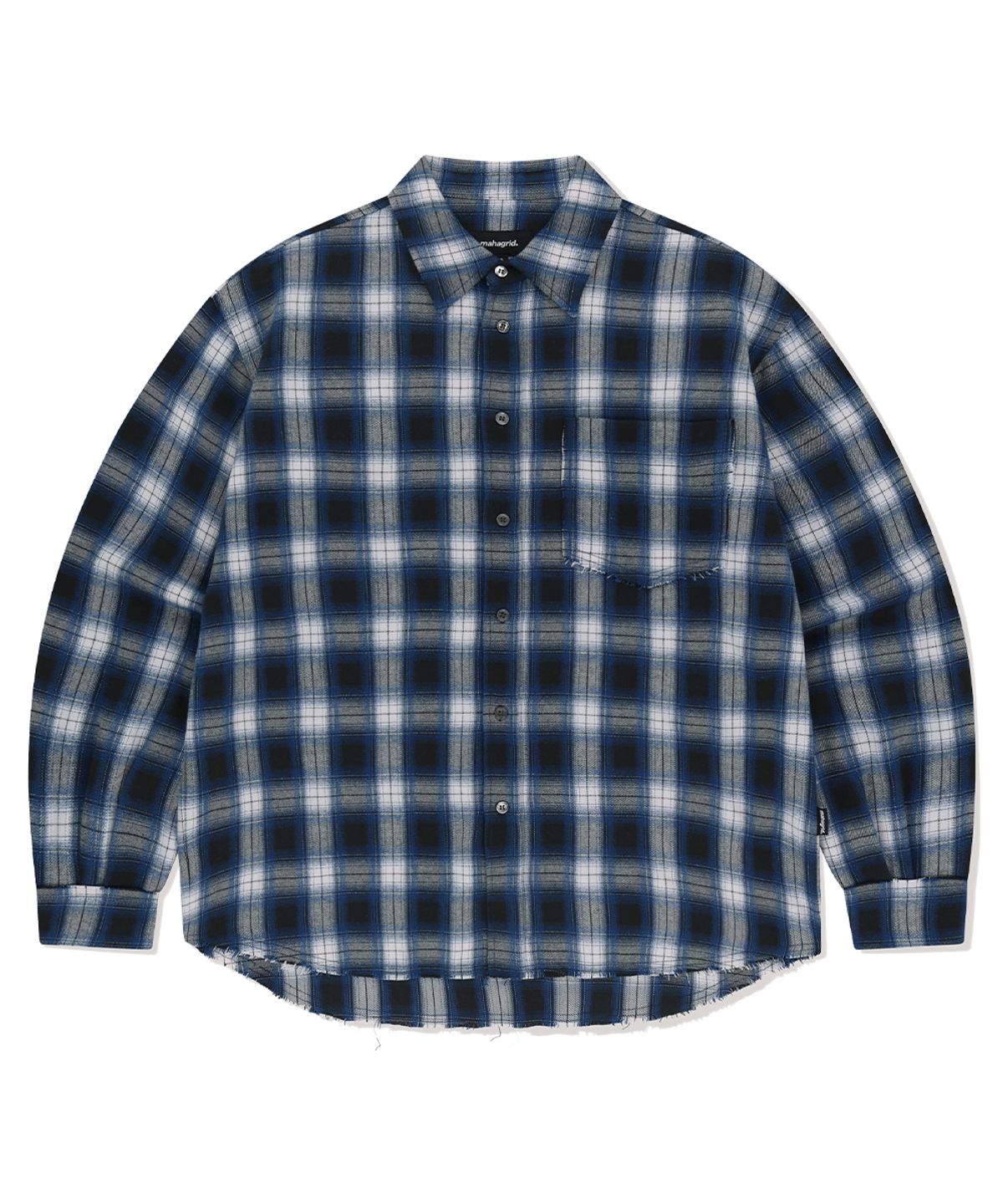 마하그리드(MAHAGRID) RAW CUT OMBRE SHIRT NAVY(MG2FSMW321A)