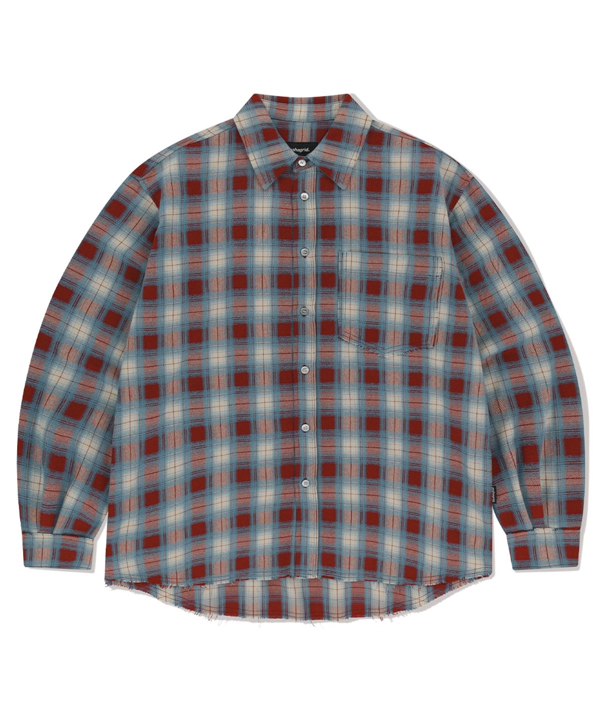 마하그리드(MAHAGRID) RAW CUT OMBRE SHIRT RED(MG2FSMW321A)