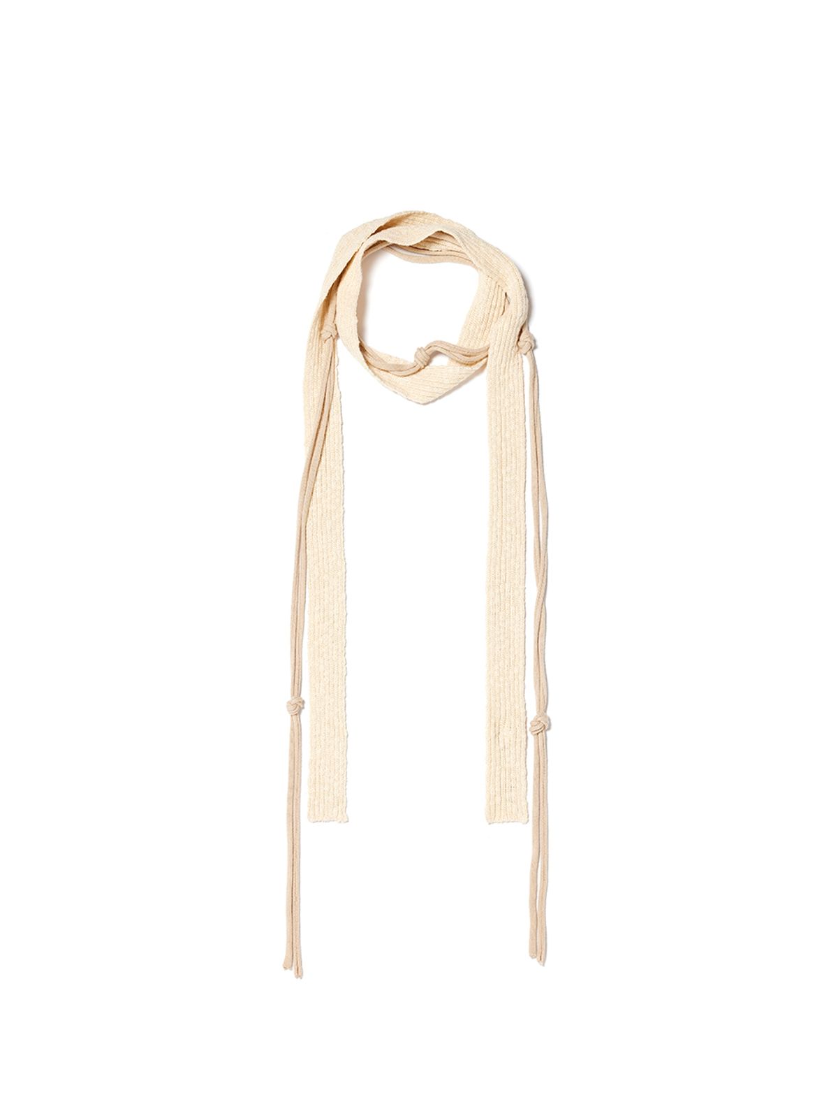 마뗑킴(MATIN KIM) STRING LAYERED TWO WAY MUFFLER IN BEIGE