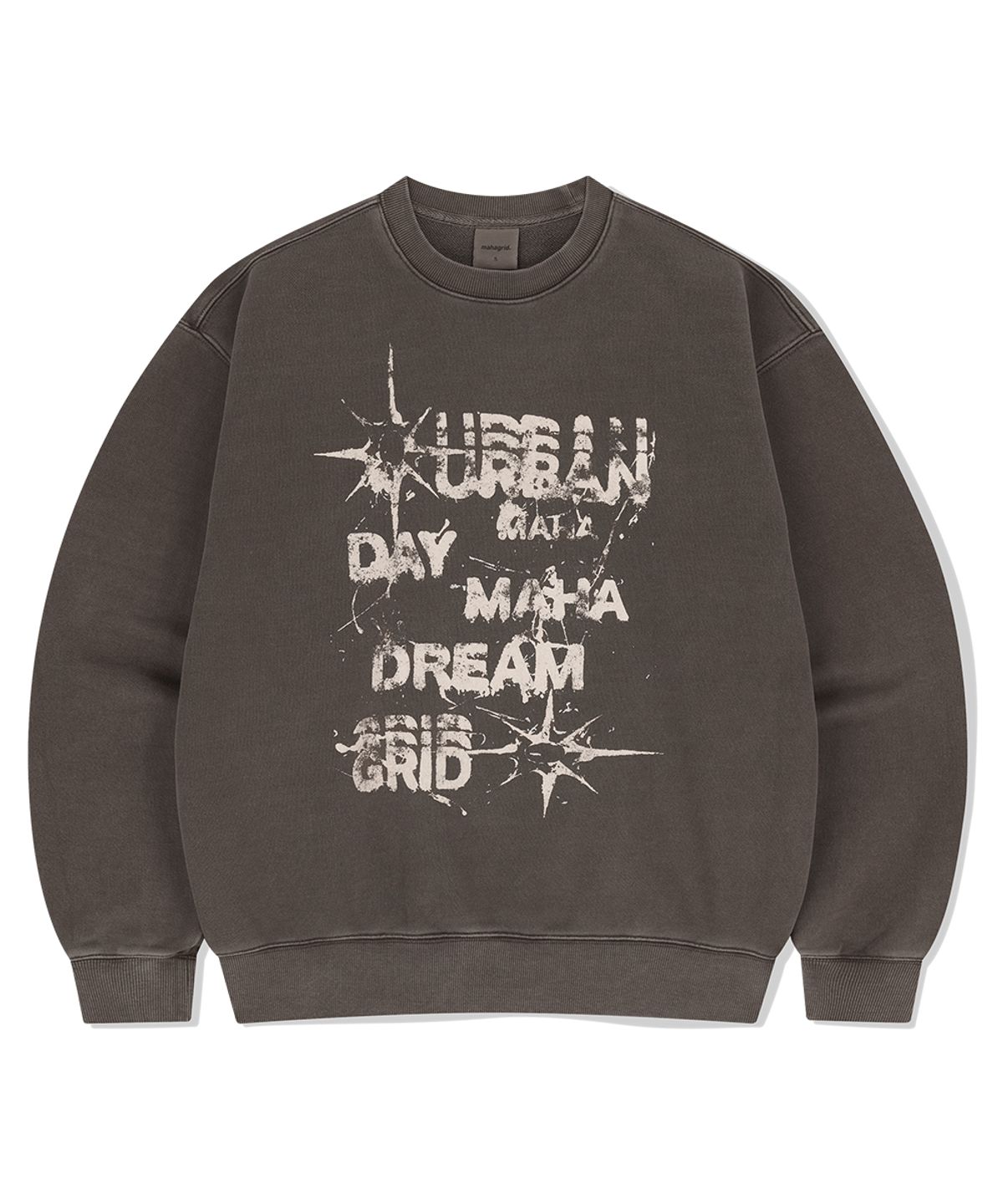 마하그리드(MAHAGRID) URBAN PIGMENT SWEATSHIRT BROWN(MG2FSMM447A)