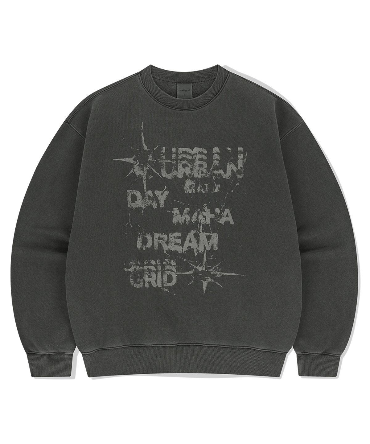 마하그리드(MAHAGRID) URBAN PIGMENT SWEATSHIRT CHARCOAL(MG2FSMM447A)