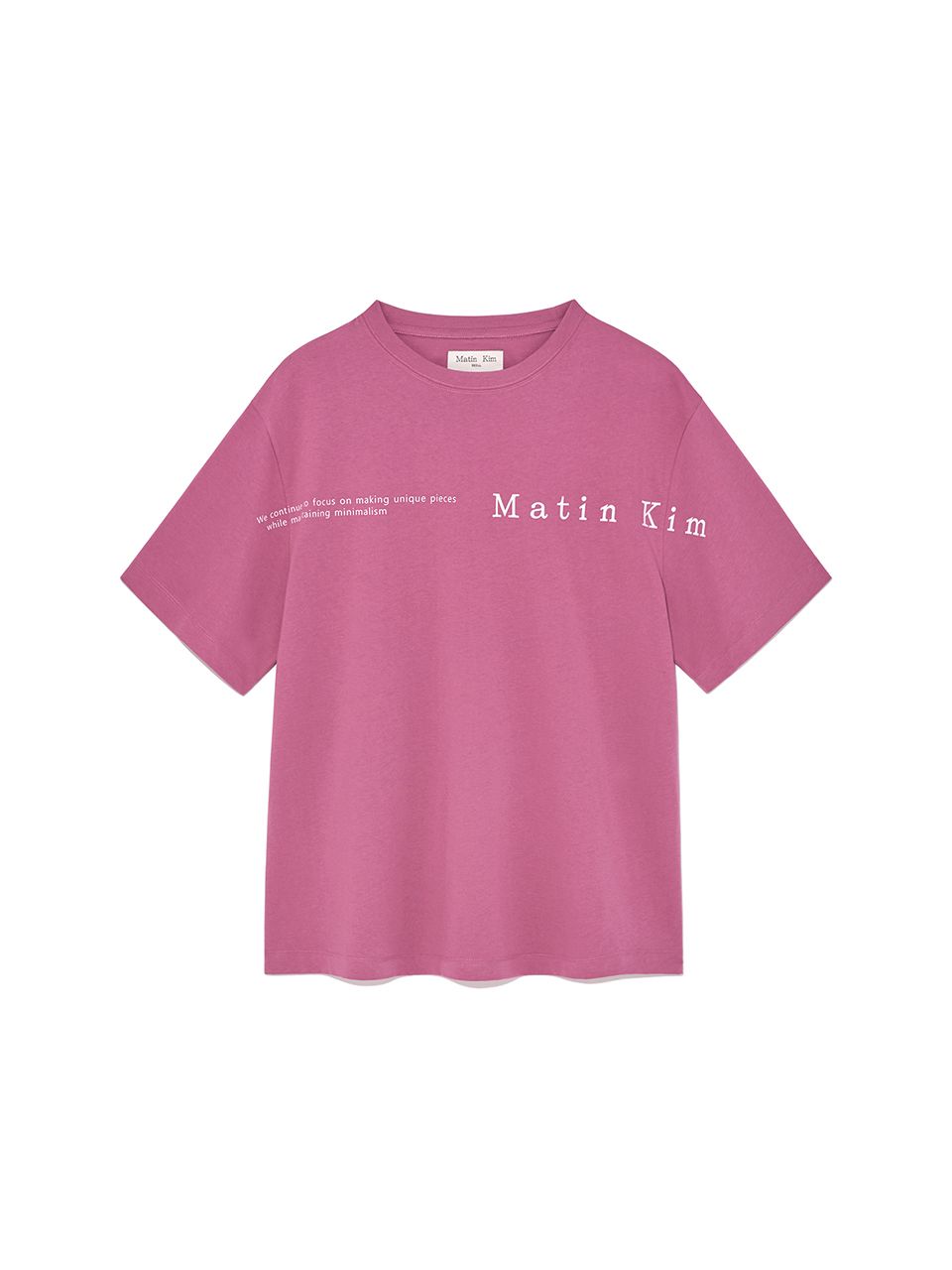 ★Matin Kim★HALF TEXT LOGO TOP FOR WOMEN★大人気★ HALF TEXT LOGO TOP FOR WOMEN IN PURPLE – Matin Kim