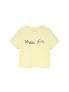 UNBALANCE TYPO LOGO CROP TOP IN YELLOW