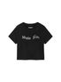 UNBALANCE TYPO LOGO CROP TOP IN BLACK
