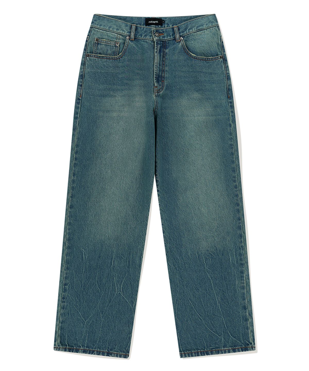 마하그리드(MAHAGRID) MUD WASHING DENIM PANT BLUE(MG2FSMD119A)