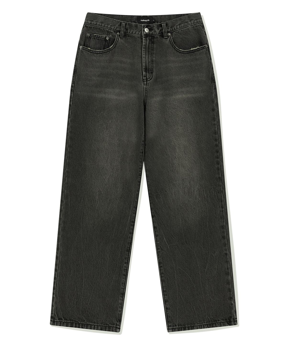 마하그리드(MAHAGRID) MUD WASHING DENIM PANT BLACK(MG2FSMD119A)