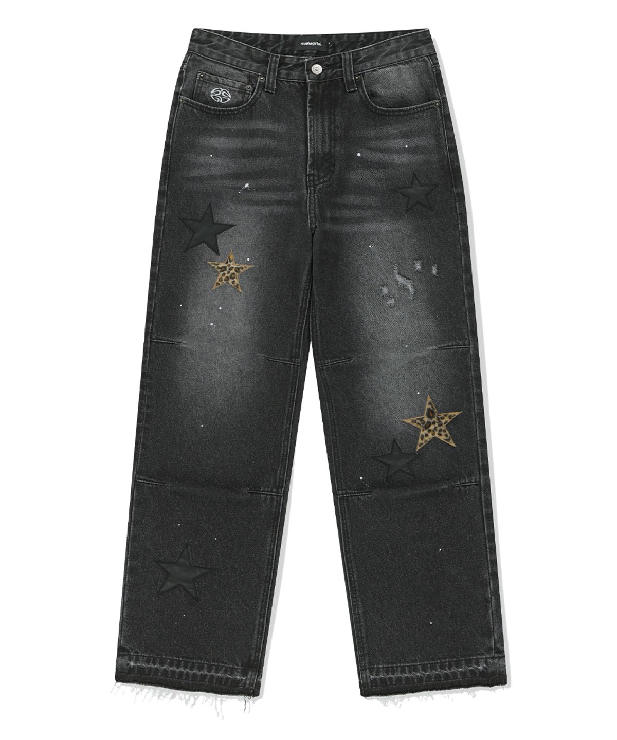 마하그리드(MAHAGRID) STAR FLARED DENIM PANT BLACK(MG2FSMD120A)
