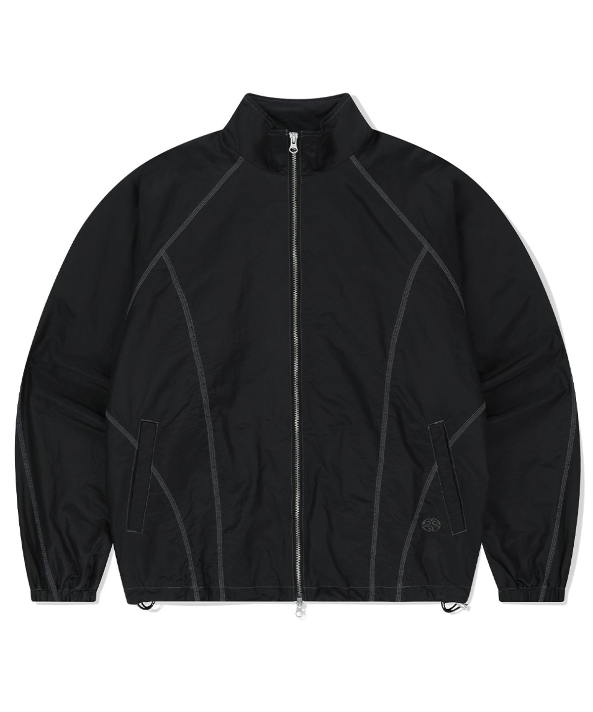 마하그리드(MAHAGRID) COVER STITCH NYLON TRACK JACKET BLACK(MG2FSMJ247A)
