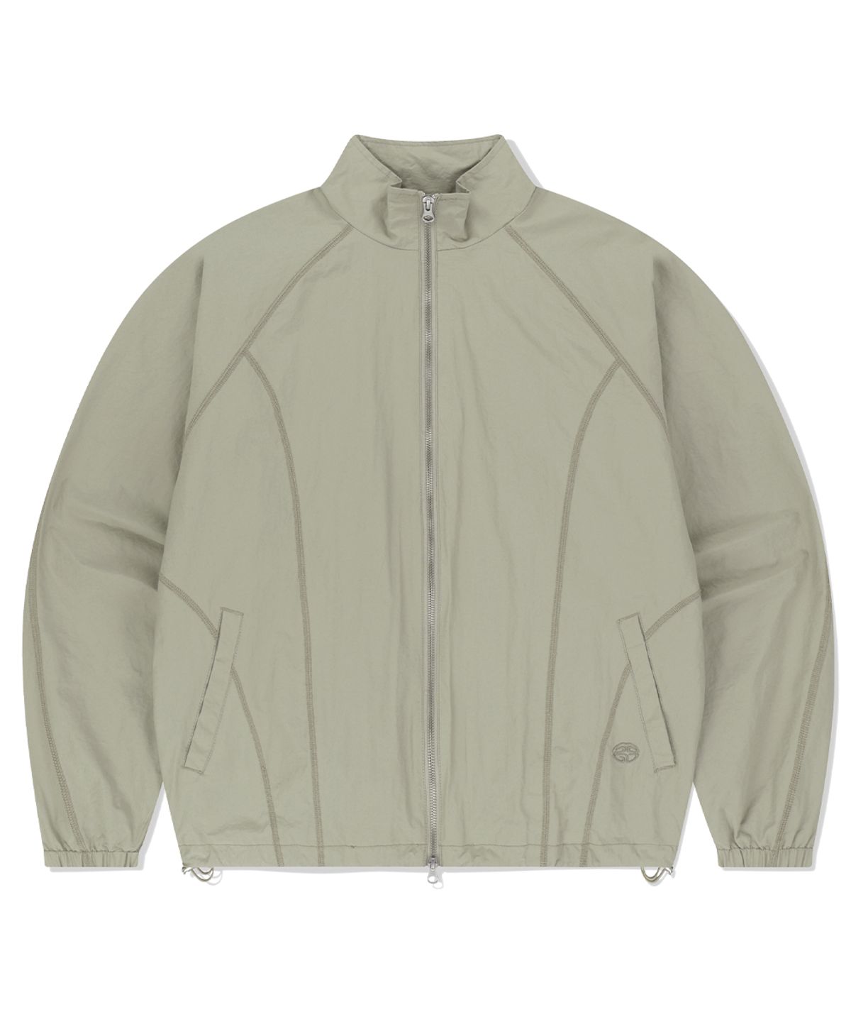 마하그리드(MAHAGRID) COVER STITCH NYLON TRACK JACKET BEIGE(MG2FSMJ247A)