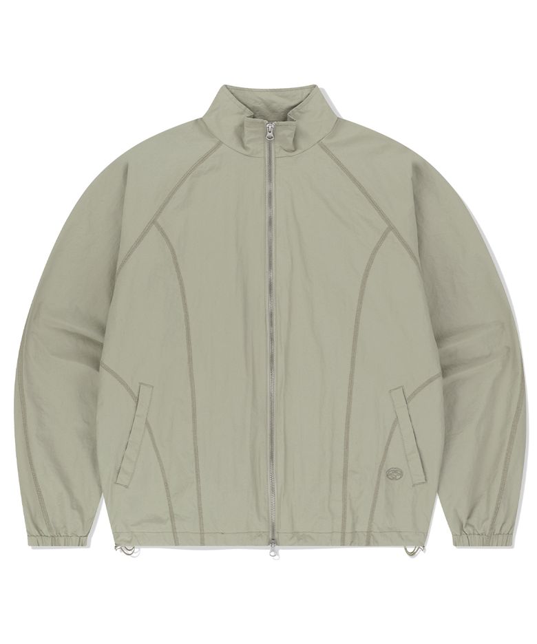 COVER STITCH NYLON TRACK JACKET BEIGE(MG2FSMJ247A)