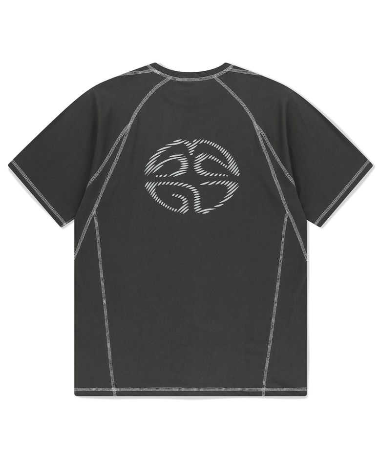 CURVED STITCH TEE CHARCOAL(MG2FMMT503A)