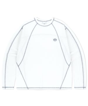 ECLIPSE LOGO STITCH LS TEE WHITE(MG2FSMM556A)